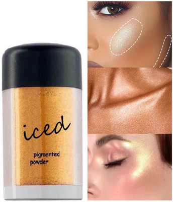 HUZURLU LONG LASTING MAKE UP LOOK SILVER EVERY DAY SHINE HIGHLIGHTER-01 Highlighter(GOLD)