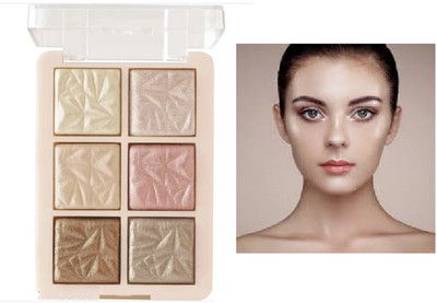 Luipui BEST SHIMMER HIGHLIGHTER 6 COLOR FOR WOMEN Highlighter(MULTICOLOR)