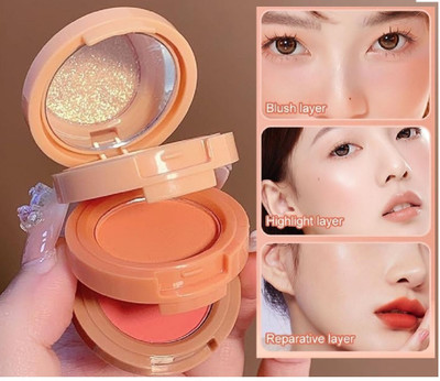 YAWI 3 in 1 Blusher Highlighter Eyeshadow Palette Kit  Highlighter(Multicolour)