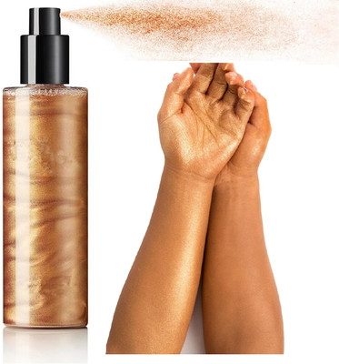 YAWI Shimmer Glow Illuminator for Women - Sprays Glitter - Shin look Highlighter(GOLD)