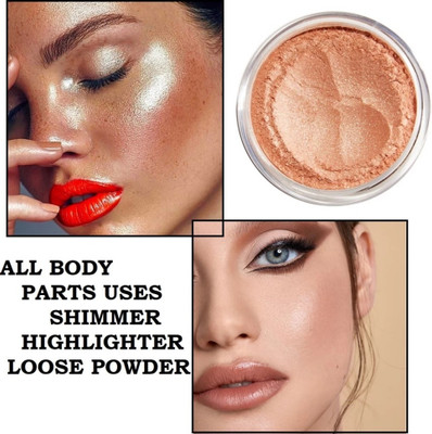 REIMICHI Glitter Makeup Highlighter Highly Pigmented | Easily Blendable & Buildable Highlighter(ROSE PINK)