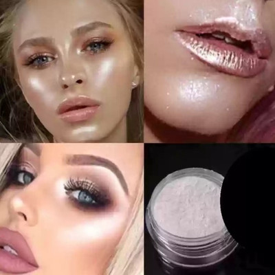 AMOSFIA HD Loose Shimmer Powder Loose Face Shiner Highlighter(SILVER)