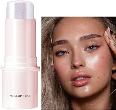GABBU Face Brighten Makeup Cream Shimmer Highlighter Stick Highlighter(Silver)