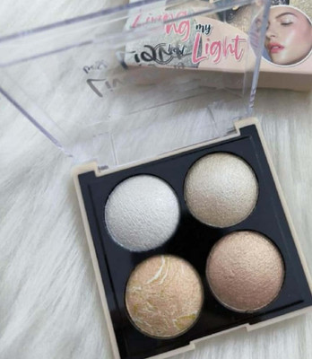 Latixmat Baked Eye shadow, Blusher and Highlighter Palette Highlighter(Multicolor)