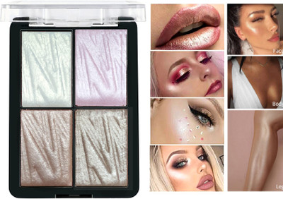 ADJD 4 Color Illuminating Palette Blusher Face Kit  Highlighter(Multicolor)
