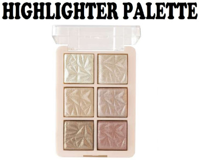 nn shimmer highlighter plette light weight color shade perfect pack of 1 Highlighter(multi color)
