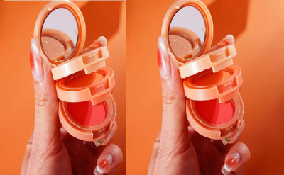 EVERERIN 3 in 1 Blush Highlighter Silky Smooth Face Blush  Highlighter(multicolor)