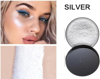 HUZURLU Best Loose Powder And Shimmer  Highlighter(SILVER)