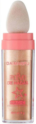 DAIMANPU Polvo De Hadas Face and Body Highlighter Shimmer Dust With 360 Puff Highlighter(Golden Dust)