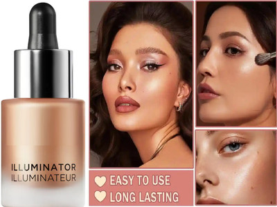 Vyomiris Best Liquid Highlighter Makeup Shimmer and Shine Ultra-Smooth Illuminator Highlighter(GOLDEN)
