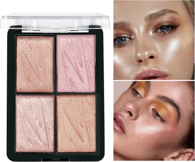 Latixmat 4 IN 1 HIGHLIGHTER PALETTE SHIMMER FINISH Highlighter(MULTICOLOR)
