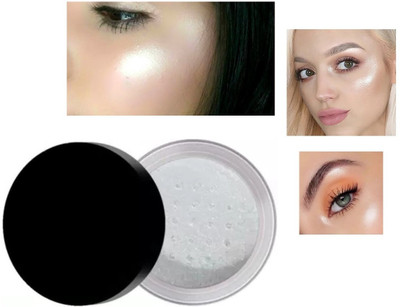 FELICECHIARA Intense Silver Shimmer Powder Loose Face Shiner  Highlighter(Shine Silver)