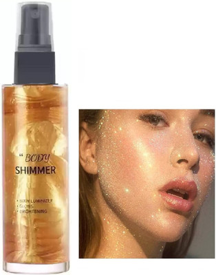AFARAXIA Shimmer Finishing Spray gold for Face and Body, Brightening & Illuminating Highlighter(gold)