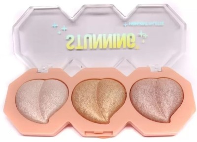 DARYUE Lightweight Baked Blusher and Highlighter Long lasting  Highlighter(Multicolor)