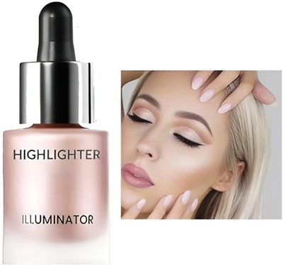 WAHIRA Liquid Highlighter Illuminator for Face Makeup – Radiant Glow Finish, 15ml Highlighter(ROSE GOLD GLOW)
