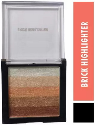AMOSFIA Baked powder 5in1 brick face highlighter + bronzer  Highlighter(Multicolor)
