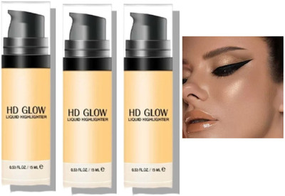 Emijun Liquid Makeup Shimmer and Shine Ultra-Smooth Radiant Illuminator Highlighter(GOLD)