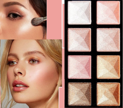 NADJA Highlight Bronzer Powder Palette For Face Cheeks Contour Brightening Highlighter(MULTI COLOR)