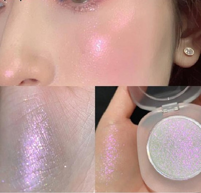 HUZURLU New Creamy with Dewy Glow Finish  Highlighter(silver to pink)