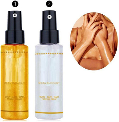 Latixmat Face & Body Highlighting Spray, Face & Body  Highlighter(silver)
