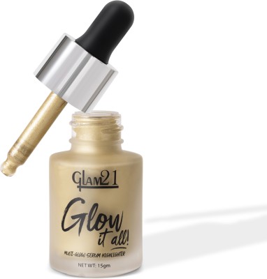 Glam21 Cosmetics Multi Glow Serum to Minimizing Pores, Oil-free Skin | Longlasting & Waterproof Highlighter(Shade - 02)