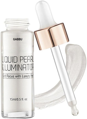 GABBU Drop Liquid Highlighter For Face Makeup Illuminating With Dewy Finish Highlighter(Silver)
