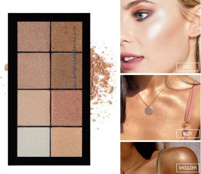 ADJD face make up highlighter and bronzer combo palette Highlighter(Multi color)