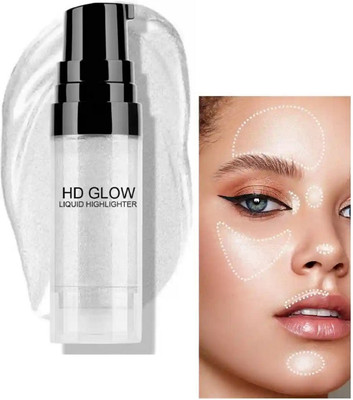 nuvya HD Liquid Highlighter, Long-Lasting, Natural Glow, for Daily & Party Use Highlighter(Silver)