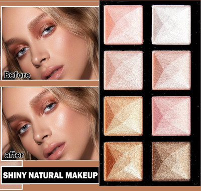 NADJA Highlighter Makeup Palette Face Contouring Palette Lightweight Makeup Highlighter(MULTI COLOR)
