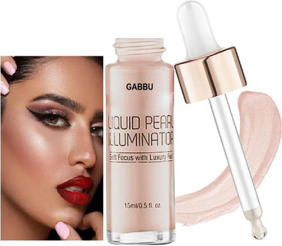 GABBU illuminating Pearl Liquid Highlighter For Face makeup Highlighter(Rose Gold)