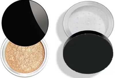 JANOST Magic HighlyPigmented Powder Highlighter with Luminous set of 2 Highlighter(gold, silver)