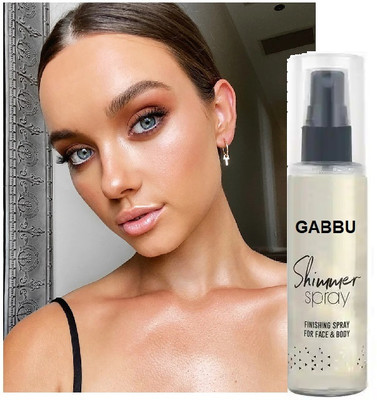 GABBU Shimmery Spray Liquid Highlighter For Face Glow Hair Body And Face Highlighter(Sliver)