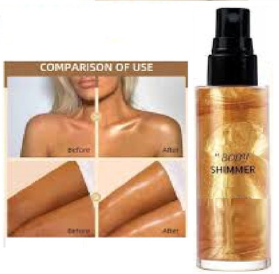 Luipui Golden Illuminator face & body shine Spray Highlighter (110g) Highlighter(GOLDEN)