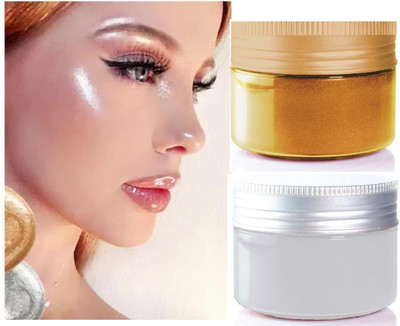 MYEONG Illuminated & Smooth Highlighter Shimmer Glow Body(Silver, Golden)