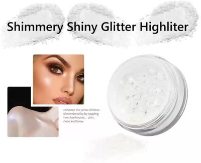 Emijun NEW PROFESSIONAL MAKE UP LOOK WHITE HIGHLIGHTER Highlighter(WHITE)