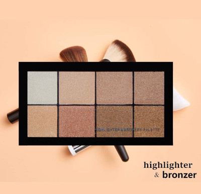 THTC Super Pigmented Highlighter & Bronzer Palette Highlighter(Shade-01)
