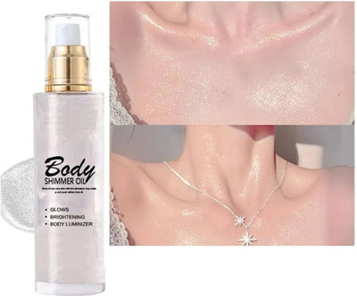 FLORERO Shimmer Liquid Highlighter Spray,Glitter Luminous Liquid Highlighter(Silver)