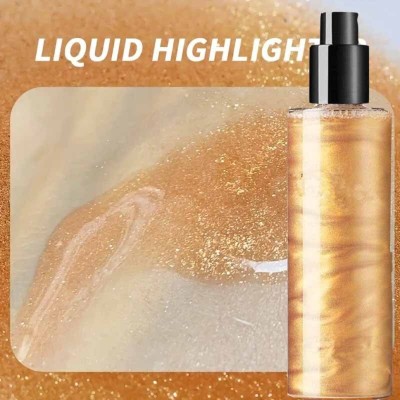 WOONGMI Professional Full Body Highlight Brightening Shimmer Spray Highlighter(Gold)