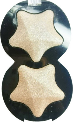 WECHARMERZ 2in1 Star Shaped Shimmer Baked Highlighter Palette Long Lasting Highlighter(Shade-3)