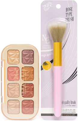 K.Y.L.Plus Glow & Glam Highlighter Palette with Brush – 8 Shades Highlighter(multicolor)