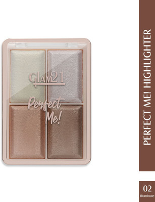 Glam21 Perfect Me! Highlighter-Weightless Illuminating Shimmer Texture Longwear Palette Highlighter(Illuminate-02)