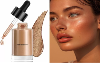 AFARAXIA Rose gold lightweight & Long Lasting Highly-Pigmented liquid  Highlighter(Rose gold)