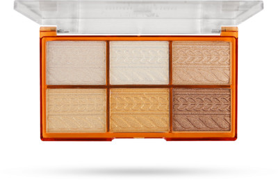 RED4 Highlighting Blush & Eyeshadow Palette Highly Pigmented Long Lasting  Highlighter(Multicolor-02)
