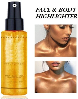 tanvi27 LIQUID FACE AND HAIR TRANSFER PROOF STARDOM ILLUMINIZER HIGHLIGHTER Highlighter(GOLDEN)