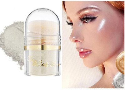 GABBU Best 3D Face And Body Whitening Shimmer Silver Loose Powder  Highlighter(Silver)
