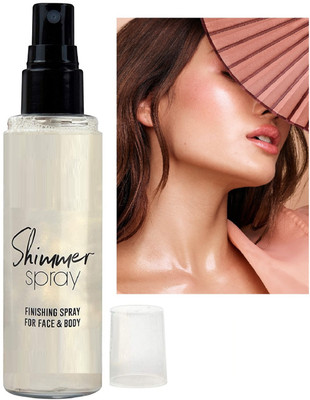 EVERERIN Shimmer Finishing Spray For Face And Body,Brightening & Illuminating Highlighter(Silver)
