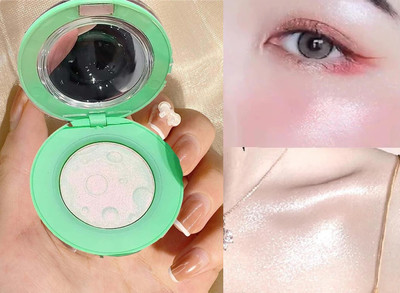 manasona Silver Highlighter Shimmering Powder,Waterproof Long Lasting  Highlighter(SILVER)