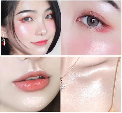 KAIASHA best Not-sticky Brighten Highlighter Powder Stick  Highlighter(SILVER)