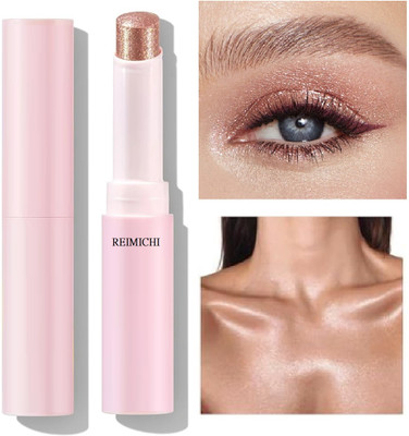REIMICHI Korean Smooth Crystal Jelly Highlight Eyeshadow Stick For Makeup Highlighter(Rose gold)