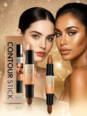 DUSSEN Highlighter & Contour Stick | Travel Friendly Double-Ended Stick Highlighter(brown)